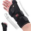 Hurmoya Wrist Brace Thumb Spica Splint Support for Carpal Tunnel, De Quervain's Tenosynovitis, Tendonitis Pain Arthritis Trigger for Man and Women (Large - Right Hand)