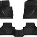 3W Floor Mats Compatible for BMW X3 F25 2011-2017 / BMW X4 2015-2018 xDrive28i/28d/35i/M40i Custom Fit TPE All Weather Floor Liner for 1st and 2nd Row Full Set Car Mats, Black