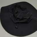 Fishing Hat Breathable Wide Brim Sun Hats with Neck Flap Bucket Hat Outdoor Safari Hat for Men Women UPF 50+ Sun Protection (Black)