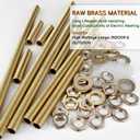 Brass Lamp Hardware - Threaded Pipe Rods & Assortment Including 10" Pipe Nipples, Washers & Locknuts