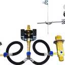 Rough-In Valve with Drain Assembly, Compatible with Moen Widespread Laundry Sink Faucet, 1/2-Inch IPS Connections, Brass Construction