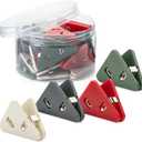 Mr. Pen- Corner Paper Clips, 20Pack, 4 Colors, Triangular File Corner Clip