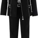 Poetic Walk Anime Cosplay Mens Coat Shirt Pants Badge Costume School Uniform Custom (Large, Mens)