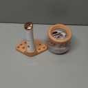 RICRIS Electric Makeup Brush Cleaner and Dryer Machine - Super Fast Clean and Dry Make Up Brushes - Automatic Cosmetic Brush Spinner Washer Tools (White-Peach)