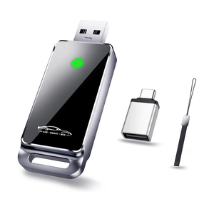 Wireless CarPlay Adapter 2024 Upgrade, Plug and Play, No Latency, Converts Factory Wired to Wireless, Compatible with iPhone 6+ and 2015+ Cars, Bluetooth 2.4GHz and Wi-Fi 2.4+5.8GHz