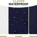 downluxe Outdoor Chair Cushions Set of 4, Waterproof 19" x 19" x 3" Patio Chair Cushion with Non-Slip Ties & Handle, Square Outdoor Cushion for Patio Furniture with Removable Cover, Navy