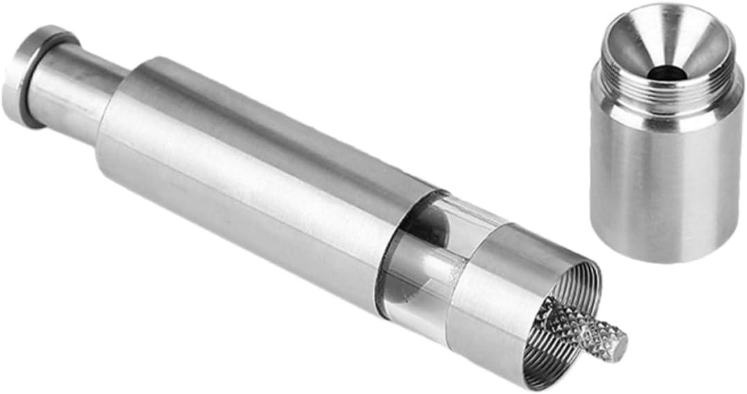 Stainless Steel Manual Salt and Pepper Grinder Thumb Press Refillable Mill for Kitchen and Home Cooking One-handed Operation Spice Crusher Gift for Chefs and Food Lovers