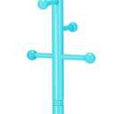 Kids Coat Rack, Freestanding Coat Racks with 8 Hooks 2 Adjustable Height, Tree Coat Rack for Bedroom, Hallway, Entrance, Office, Hats, Handbags,Purse (Blue)