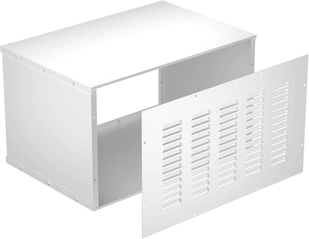 Upgraded PTAC Wall Sleeve, 26.1L x 15.5W Metal Wall Sleeve with Exterior Grille for Packaged Terminal Air Conditioners, Ventilation & Drain Hole Design, Noise-reducing Waterproof