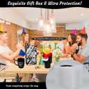 White Elephant Gifts for Adults, Funny Coffee Mug with Finger on the Bottom, French Fry Holder & Sauce Holder Set, Date Night Ideas Food Choice Dice, Gag Gifts Stocking Stuffers for Men Women - Black