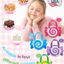 Forzacx 24 Pack Candyland Party Decorations Mini Candy Bags, Non Woven Lollipop Candy Goodie Bags, Perfect for Candyland Theme, Sweet Princess Birthday, Bridal Baby Shower & Wedding Gifts, 11.81 x 8.27 inches