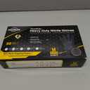 TitanFlex Heavy Duty Black Industrial Nitrile Gloves with Raised Diamond Texture, Latex Free (M, 8mil)
