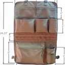 7-Compartment Tactical Car Seat Back Organizer, MOLLE/Velcro Compatible, Waterproof, Ripstop 600D Polyester Fabric, Quick Adjust Buckle Straps for Universal Fit on Most Cars/Trucks/Jeeps (khaki)