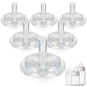 Sippy Straw Nipple for Evenflo Balance Plus Wide Neck Baby Bottles,Leak-Proof,Fast Flow Soft Silicone Straw Top Nipples,6m+,6 Count