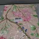 Round Flower Pink Tablecloth, Waterproof Vinyl Tablecloths with Flannel Backing for Table, Wipeable Spillproof Plastic Table Cloth for 45"-56" Tables