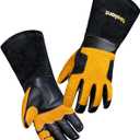 toolant Welding Gloves for Men, Leather Cowhide Mig/Stick Welding Gloves, for Welding, for Grill, for Gardening (Large)