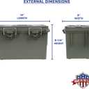 Sheffield 12765 XL Storage Bins With Lids, 4-Pack Stackable Storage Bins, Made in USA, Lockable and Water-Resistant Containers with Lids, Plastic Containers for Home, Classroom, and Dorm