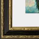 Yaetm 16x20 Vintage Picture Frame, Ornate Antique Gold 16x20 Frame for Wall, White Mat for 11x14 Photos, 1.4-inch Wide Molding - Portrait or Landscape - Wall Mount for Home (Black/Gold, Single)