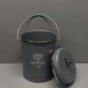 Holismo Kitchen Countertop Compost Bin, Odor Resistant Indoor Compost Bin with Lid and Charcoal Filter, Rust Resistant Coated Compost Bucket, Compost Container, Gray