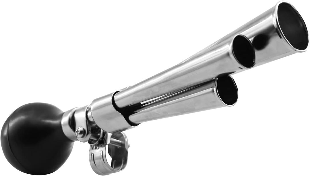 Vintage Bicycle Air Horn Triple Note, 11-inch Large Horn, Suitable for Most Bicycles