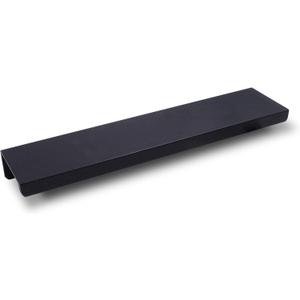 Jetland Cabinets Drawers Edge Pulls - 8-Pack, 6" Overall Length, Black, Concealed Tab Pulls for Kitchen Garage Cabinet Drawers, PW5018B128