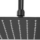 NearMoon Rain Shower Head, High Flow Stainless Steel Square Rainfall Shower, High Pressure Design, Awesome Shower Experience Even At Low Water Flow (10 Inch, Matte Black)