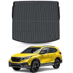 KUST Trunk Cargo Mat for Honda CR-V 2017-2022 (Upper Deck Position) (No Hybrid), All Weather Rear Cargo Liner for CRV Accessories Car Mat Cover TPE Rubber Raised Edge