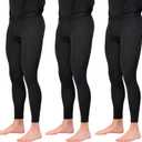 Real Essentials 3 Pack: Men's Active Compression Pants - Workout Base Layer Tights Running Leggings (Available in Big & Tall) (XL)