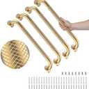 4 Pack 24 Inch Shower Grab Bar, YuanDe Gold Bathroom Grab Bar Handle w/Anti-Slip Knurled Grip, Stainless Steel Bath Balance Bar, 1.25" Diameter Safety Hand Rail Support,Handicap Injury Elderly Senior