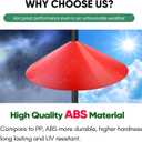 24-inch Large Squirrel Proof Bird Feeders for Outside Hanging, Outdoor Squirrel Baffles for Bird Feeders Pole, Red Color