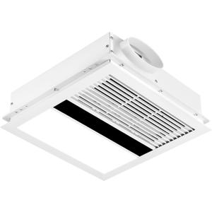 FLYINGFOX Bathroom Exhaust Fan with Heater and LED Light Combo, Bathroom Fan 2300 Watt Heater, 160 CFM,White