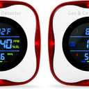 2 Packs Carbon-Monoxide-Detectors and Explosive-Gas-Detectors-Alarm,4-in-1 Plug-in Real-time Display and Monitor CO/Natural Gas/LPG/LNG,Gas Leak Detector and F/Humidity with 4 Sensors for Home,RV