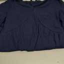 Dokotoo Fall Dresses for Women 2025 Long Sleeve V Neck Lightweight Ribbed Knit Empire Waist Casual A Line Swing Mini Dress (Medium, Blue)