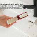 Set of 2 Reusable Lint Rollers  Portable Washable Pet Hair Remover,Reusable Lint Rollers are Easy to Carry,for Clothes and Office Use (White With Pink)