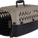 Petmate Vari Dog Kennel - Portable Dog Carriers & Crates for Small Dogs, Airline-Friendly, Durable Plastic, Pet Carrier For Home and Travel, 19 Inches, Taupe and Black (19.0"L x 12.5"W x 10.8"H)