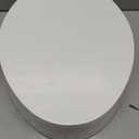 ELONGATED toilet seat risers for seniors, Slow Close, Elevated toilet seat, Heavy Duty, Never Loosen, Raised toilet seat elongated bowl, White(18.5)