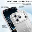 Newseego for iPhone 17 Pro Max Case, Luxury Glitter Sparkly Rhinestone Plating Clear Case with Bling Camera Lens Protector for Women Girls Soft TPU Bumper Shockproof Cover for iPhone 17 Pro Max-Silver