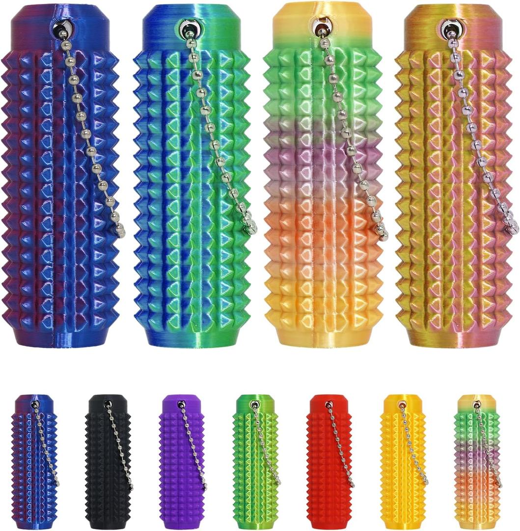 Little Ouchies Pain Fidget, Pain Stim Fidget for Stress Relief & Focus, Little ouchies, Mini Fidget Toys, 3D Printed with Hard Spiky Fidget Massage Keychain (4PCS)