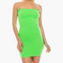 Kurve Women’s Strapless Mini Dress - Sleeveless Bodycon Sexy Stretchy Tube Top Slip, Small