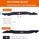 SummerCool 21" Lawn Mower Blade Replacement for EGO Power+ 56V Models LM2100SP LM2101 LM2100 LM2102SP LM2142SP,Mulching Mower Blade 21Inch,Black,1 Pack