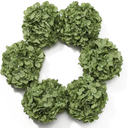 DuHouse 8.7" Silk Hydrangea Flower Heads with Stems Fake Hydrangeas Flowers for DIY Wedding Centerpiece Home Decor,Pack of 6(Sage Green)