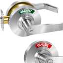 Commercial Bathroom Door Handle | Vacant Occupied Bathroom Lock for Public Restroom |Occupied Door Handle for Office/Restaurant/Hospital/Gym, ANSI Commercial Grade 2