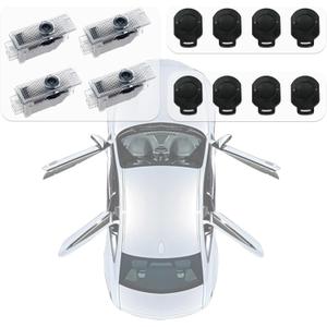 Door Lights Logo Projector for B-M-W Car Door Lights Logo,Fits 1/3/4/5/6/7&X1/X2/X3/X4/X5/X6/M Series&MINI Cooper Vehicles,Ultra-Brights Logo Door Light/Puddle Lights(4Pcak with 4 Logo Chips)