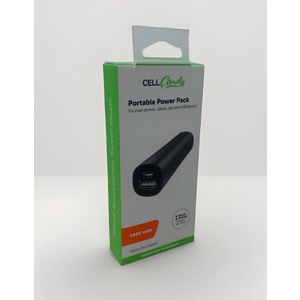 Cell Candy Portable Power Pack Smartphone 1800 mAh USB & Micro-USB Black 8h
