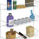 ClosetMaid 3-Tier Hanging Wall Mounted Metal Rack for Spices, Shelf Storage, Pantry Organization, Laundry, Kitchen, Bathroom, White, 8022