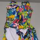 Tempt Me Women One Piece Swim Dress 2025 Tummy Control Swimsuit with Skirt Wrap Tie Side Swimdress Bathing Suit (Colourful Flowers) M 
