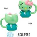 Silver Buffalo Sanrio Hello Kitty Frankenstein Halloween Costume 3D Sculpted Ceramic Mug, 20 Ounces