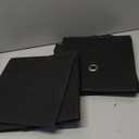 Black Foldable Storage Cubes Bins ,11 Inch Cloth Storage Cube Fabric Storage Box Cubes Organizer Baskets with Handles for Home Organizer Set of 3 (Black)