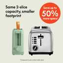 bella 2 Slice Slim Toaster, Fits-anywhere Kitchenware, 6 Setting Shade Control with Reheat & Cancel Buttons, Fits Sourdough, 10 Long Slot, Anti Jam & Auto Shutoff, 900 Watt, Seaglass