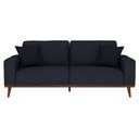 Lakeview Presley Sofa Wood Base & 2 Pillows - Navy